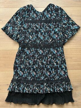 Floral Autumn Wedding Guest Dress NWT Lace Bottom Cocktail